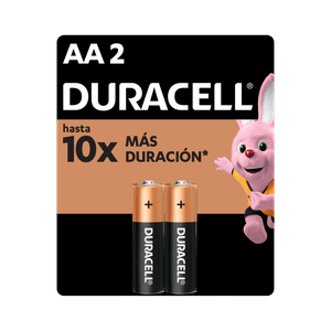Pila Duracell AA, (2 pilas, batería doble A, DURA más)